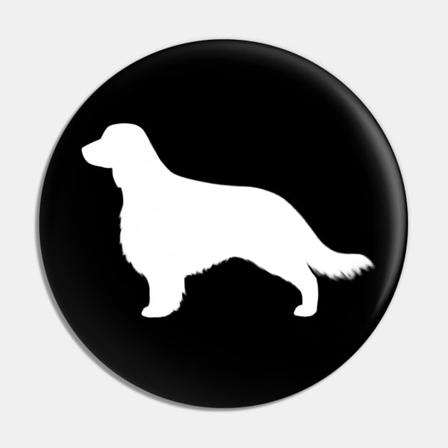 Welsh Springer Spaniel Dog Silhouette with Long Tail Pin by Coffee Squirrel