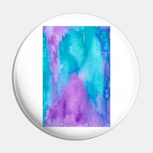 Watercolor galaxy in turquoise and purple Pin