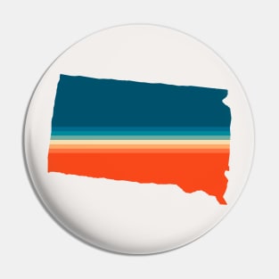 South Dakota State Retro Map Pin