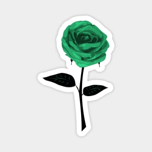 Green Rose / Light Clothes Magnet