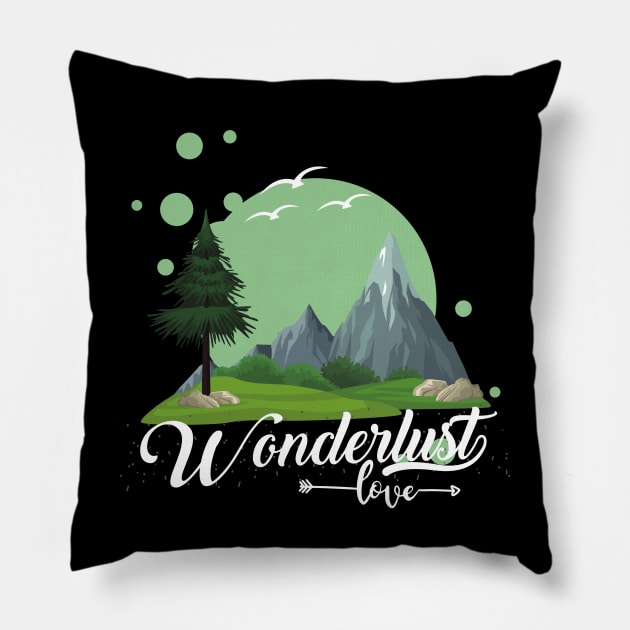 Wanderlust love Explore the world travel lover summer design holidays vacation Pillow by BoogieCreates