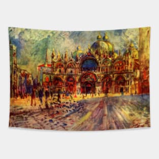 Piazza San Marco, Venice by Pierre Renoir Tapestry