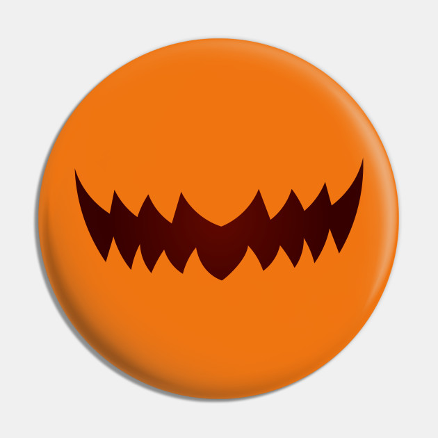 Halloween Pumpkin Mouth - Pumpkin Mouth Face Mask - Pin | TeePublic