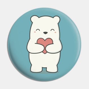 Kawaii Cute Adorable Polar Bear Pin