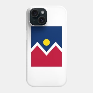 Denver City Flag, Colorado, Blue, Red, White, Yellow Phone Case