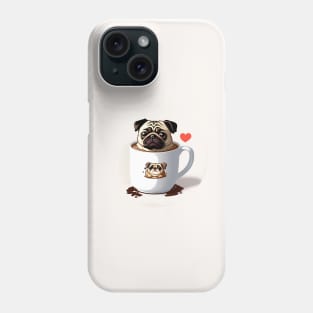 Pug in a mug Phone Case