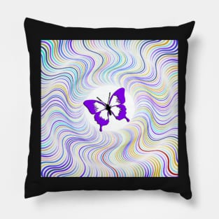 Butterfly Inspiration, Colorful Happy Inspirational Design Cute Vacation Beach Wear & Gifts Pillow
