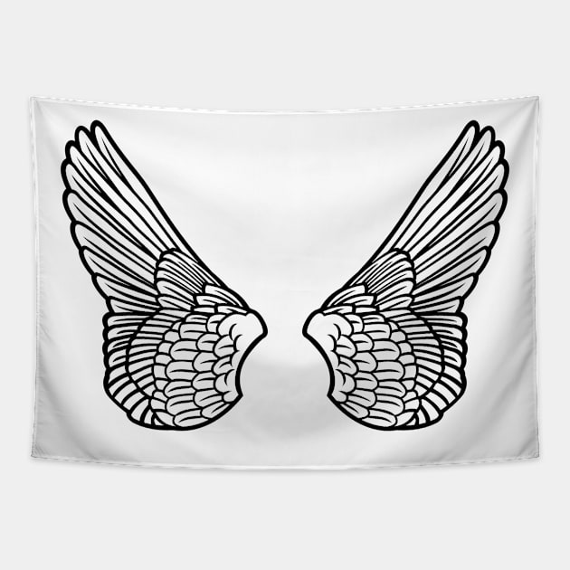 Angel Wings Tapestry by ShirtyLife