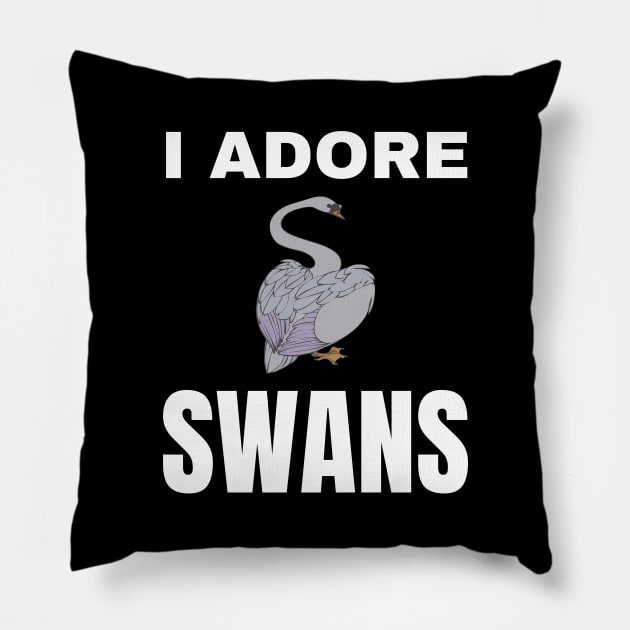 I adore Swans Pillow by InspiredCreative