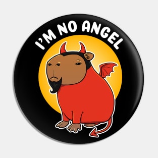 I'm no angel Capybara Devil Costume Pin