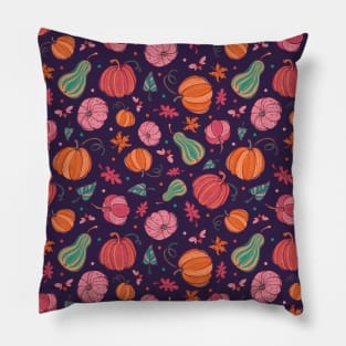 Pink Pumpkin Pattern Pillow