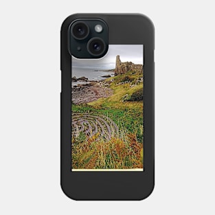 Dunure Castle and Labyrinth, Scotland Phone Case