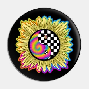 Psychedelic sunflower Pin