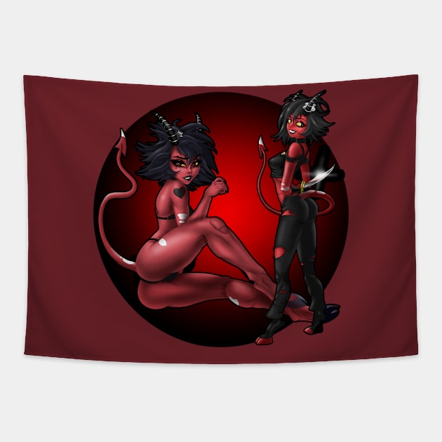 Millie Pin-Up Tapestry by Oswald's Oddities