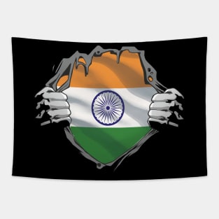 India Chest Burst Flag Indian Pride Tapestry