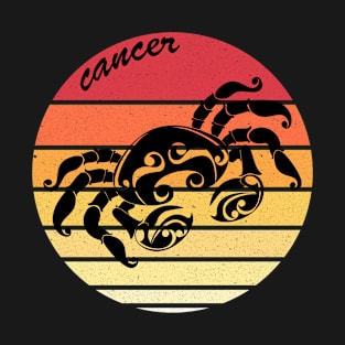 Cancer Vintage Zodiac Sign T-Shirt