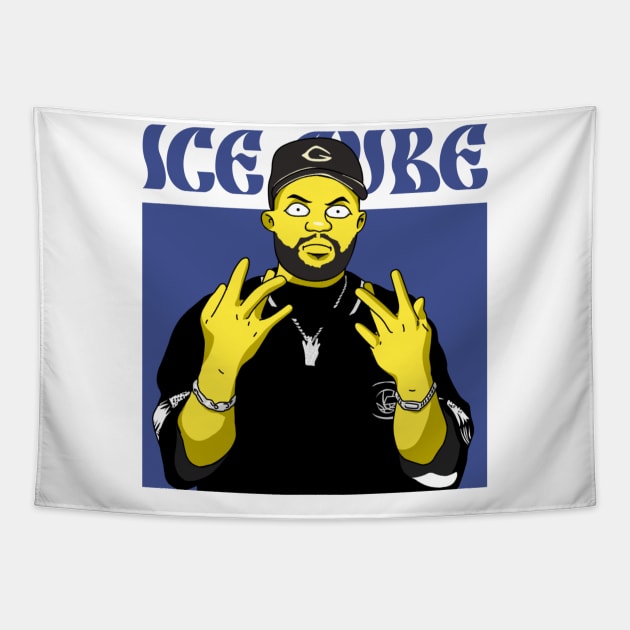 Rapper sims portrait Tapestry by BandarTogel05