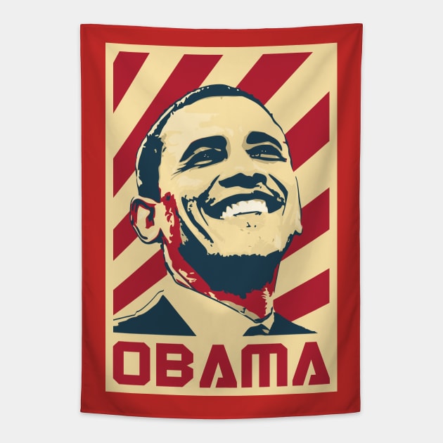 Obama Retro Propaganda Tapestry by Nerd_art