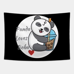 Boba Lover - Happy Panda Tapestry