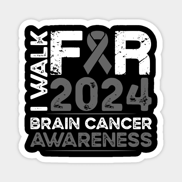 Brain Cancer Awareness Walk 2024 Magnet by mcoshop