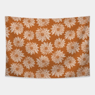 Gerbera Gold Brown Tapestry