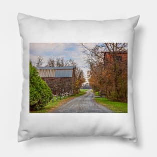 Rural Country Road Pillow