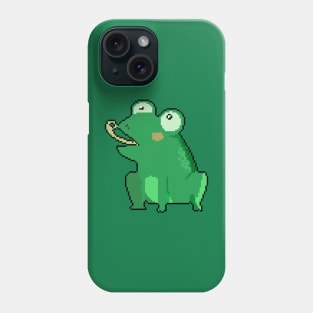 Leapin' Frogs: Pixel Art Frog Design for Fashionable Attire Phone Case