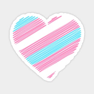 Transexual flag heart Magnet