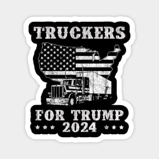 Truckers For Trump 2024 Political Magnet