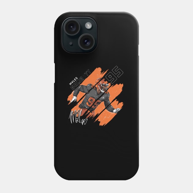 Myles Garrett Cleveland Stripes Phone Case by keng-dela