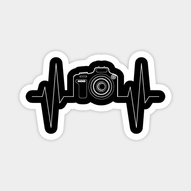 Camera heartbeat t-shirt Magnet by RedYolk