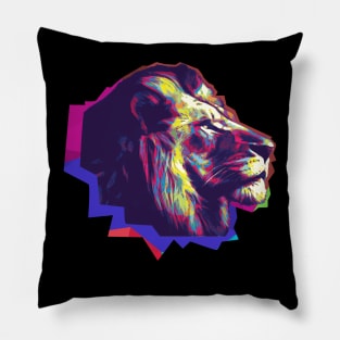 Wpap Pop Art Lion abstract art Pillow