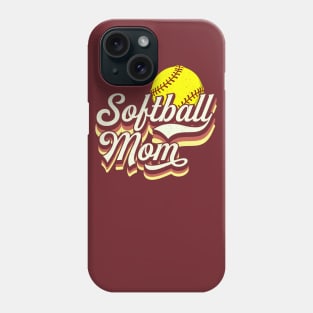 Softball Mom! Retro Sports Gift Phone Case