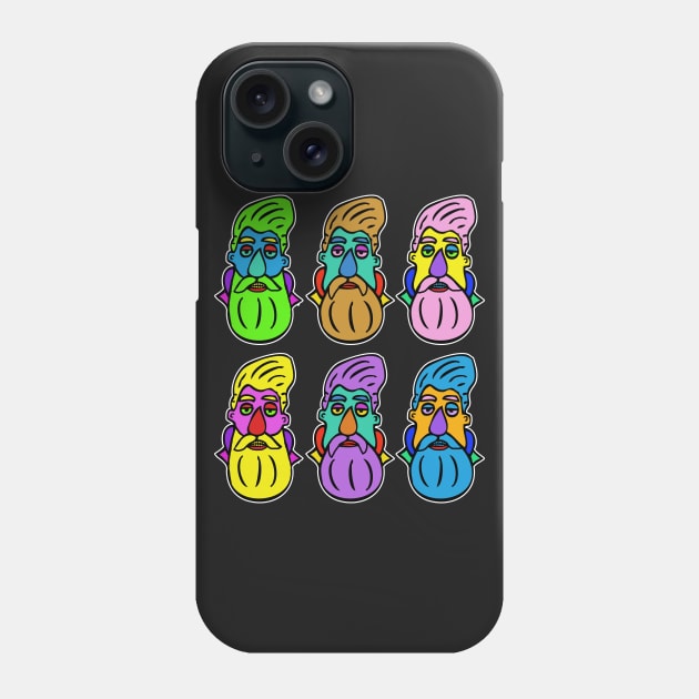 6 Hipster Heads Phone Case by headrubble