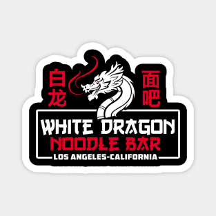 White dragon noodle bar Magnet