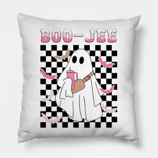 Spooky Season Cute Ghost Halloween Costume Boujee Boo-Jee Pillow