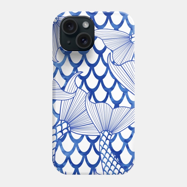 BLUE Mermaid Tail Phone Case by SartorisArt1