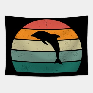 Dolphin Love Animal Retro Tapestry
