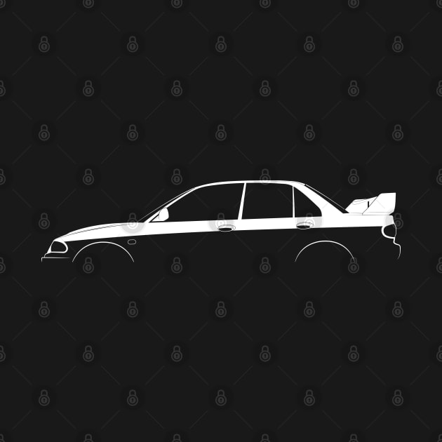 Mitsubishi Lancer GSR Evolution III Silhouette by Car-Silhouettes