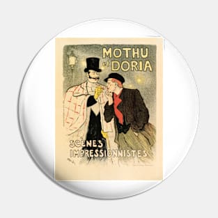 MOTHU et DORIA Vintage French Theater Lithograph Poster by Alexandre Theophile Steinlen 1893 Pin