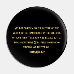 Bible Verse Romans 12:2 Pin