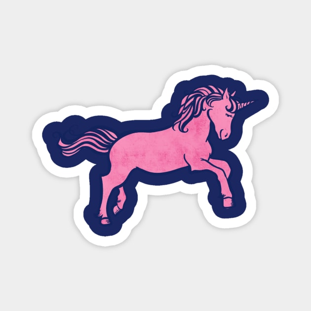 Pink Unicorn Magnet by bubbsnugg