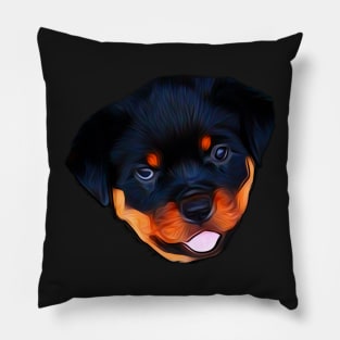 Rottweiler head puppy Epic Pillow