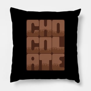 Chocolate Bar Lettering Pillow