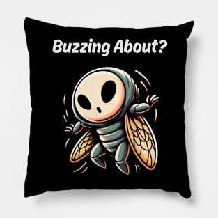 Buzzing About Sickada Cicada Brood X Pillow