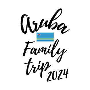 Aruba Family Trip 2024 Caribbean Vacation Fun Matching Group Design T-Shirt