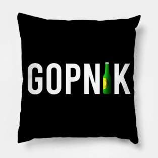 gopnik - beer bottle Pillow