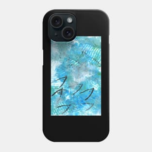 Art Acrylic artwork painting fish sea Phone Case