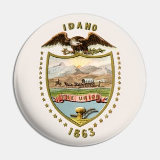 1876 Idaho Coat of Arms Pin