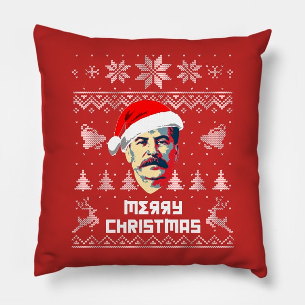 Stalin Merry Christmas Pillow by Nerd_art